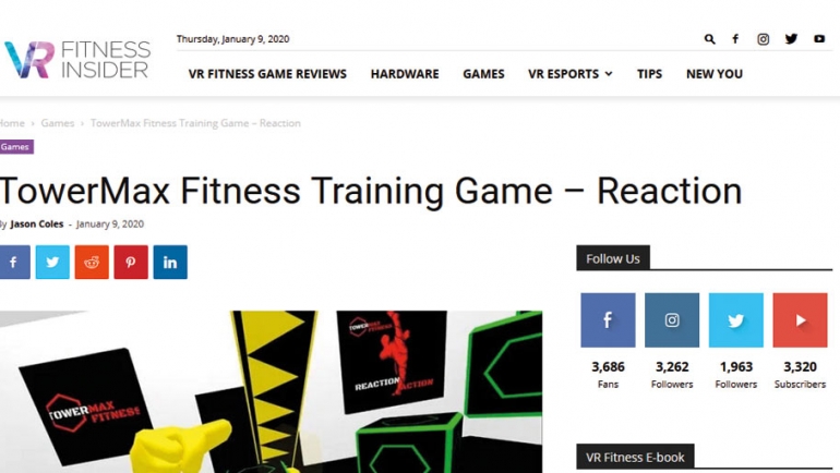 Reaction Artikel im VR Fitness Insider!